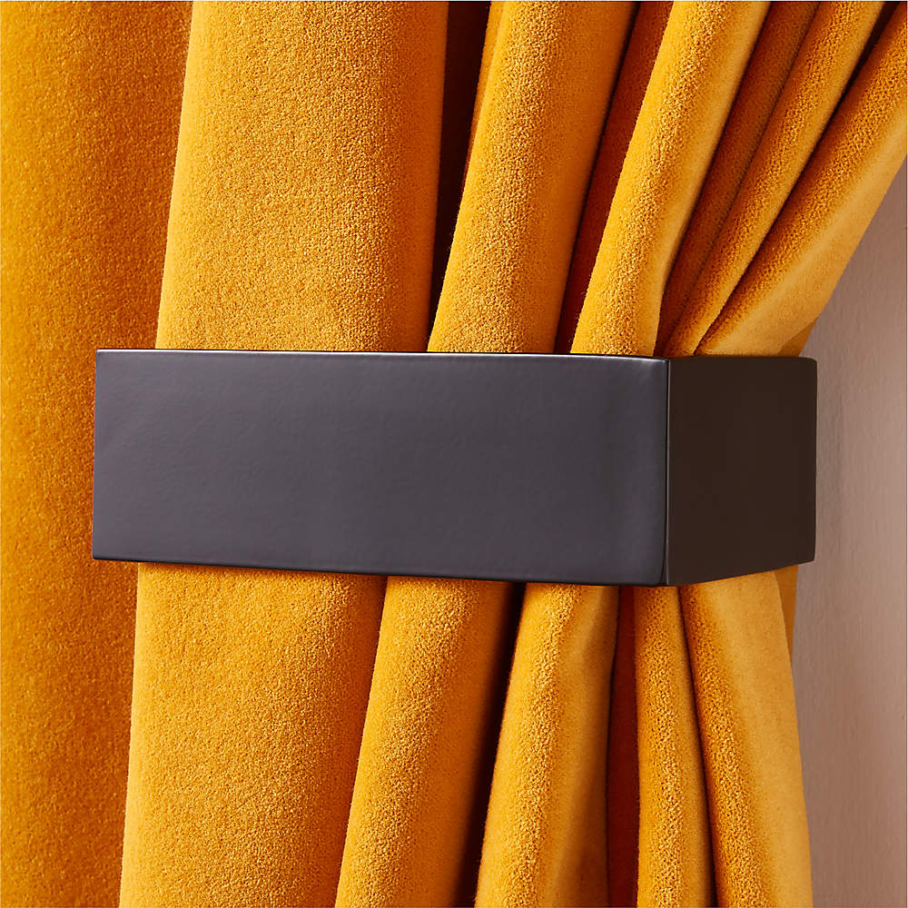 Bend Matte Black Curtain Tieback