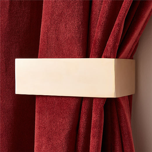 Bend Polished Brass Curtain Tieback