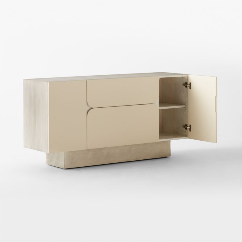 Benoit 59" Enameled White Wood Credenza - image 7 of 11