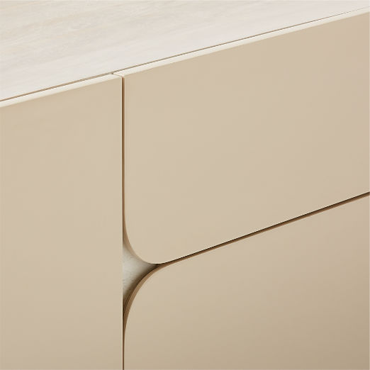 Benoit 59" Enameled White Wood Credenza