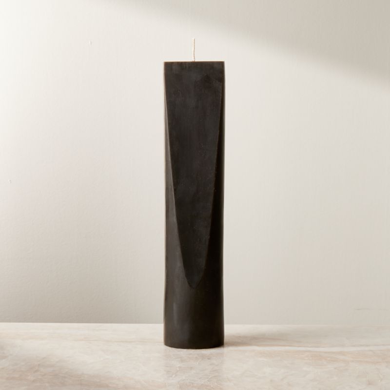 View Benson Black Pillar Candle 12" details