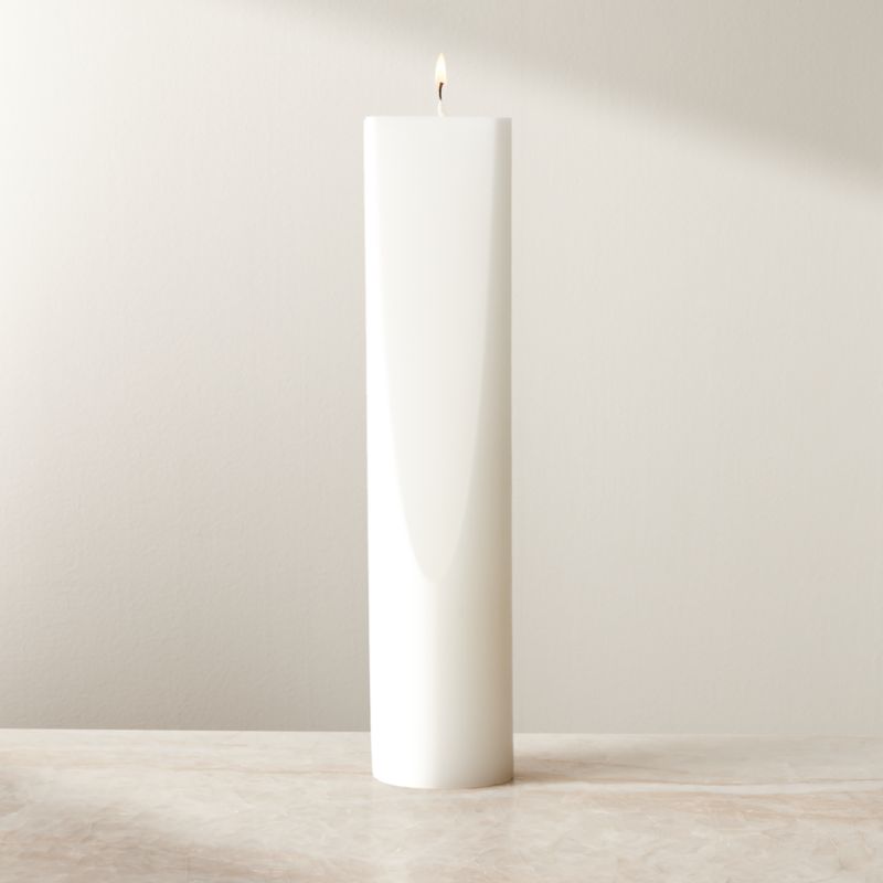 Benson Warm White Pillar Candle 12" - image 1 of 4