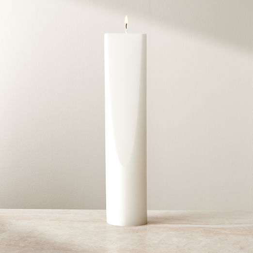 Benson Warm White Pillar Candle 12"