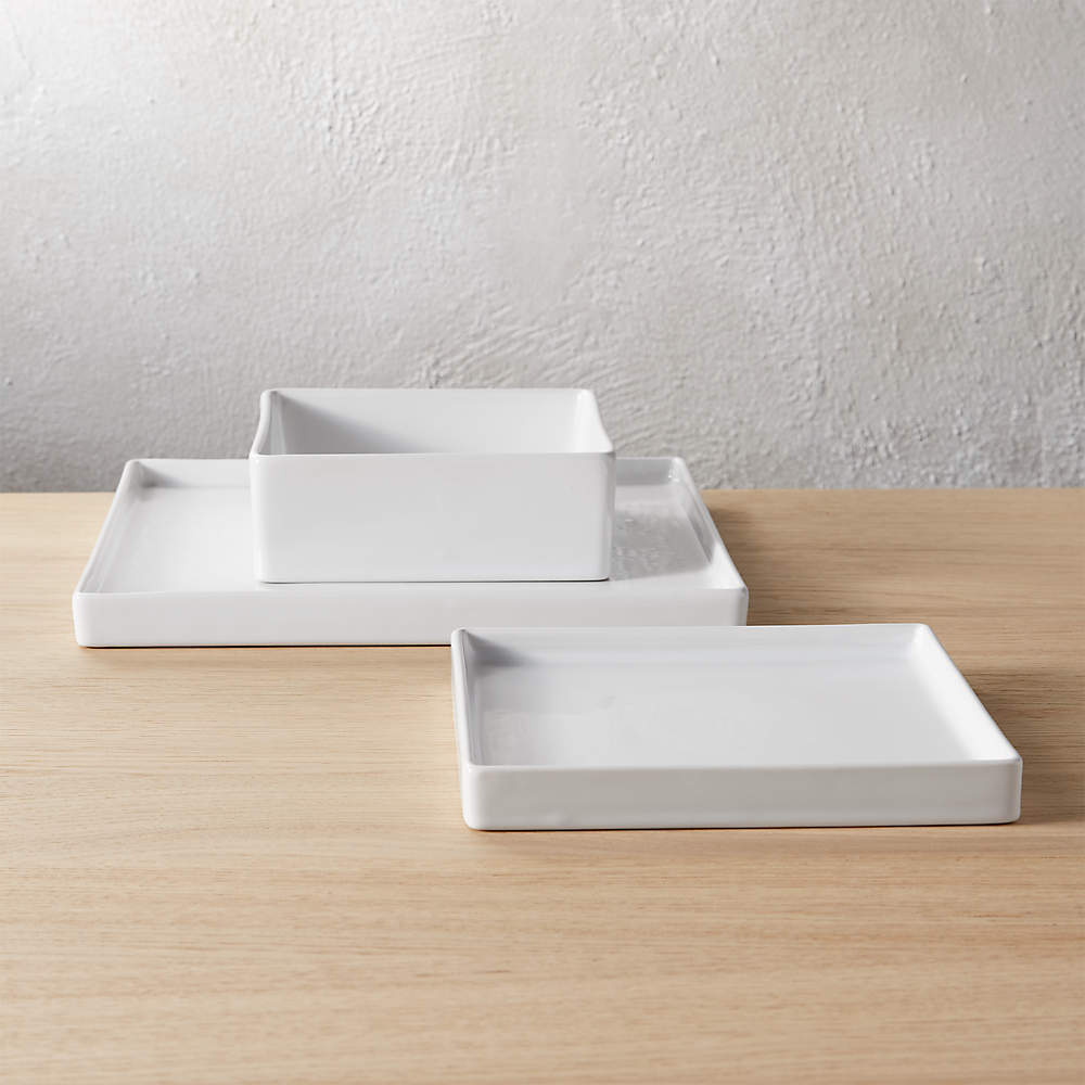 Square on sale serving dishes