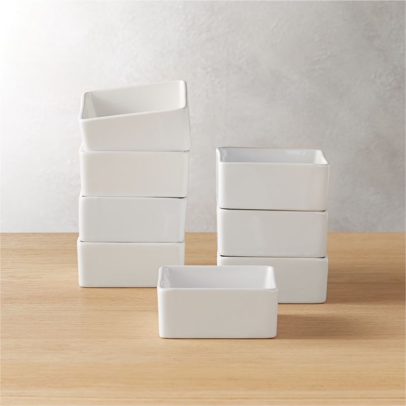 Bento Square White Mini Bowls - image 0 of 3