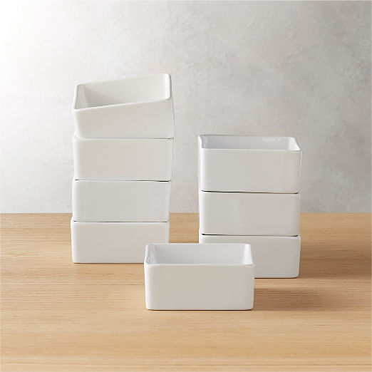 Bento Square White Mini Bowls