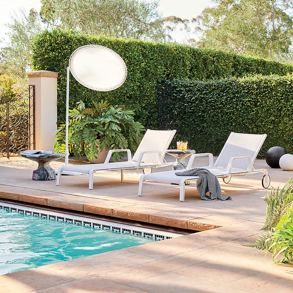 Cb2 shop sun lounger