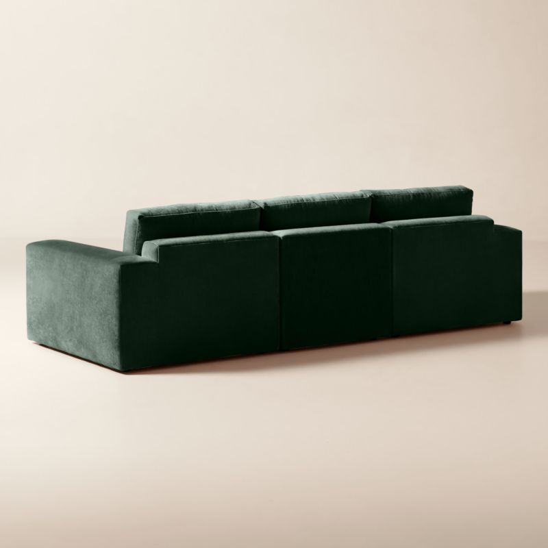 Berkeley 3-Piece Jade Performance Velvet Sectional Sofa - image 5 of 10