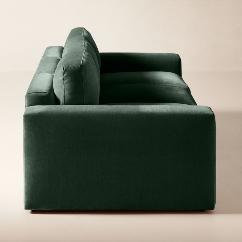 Berkeley 3-Piece Jade Performance Velvet Sectional Sofa - image 4 of 10