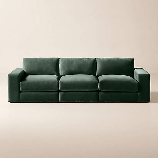 Berkeley 3-Piece Jade Performance Velvet Sectional Sofa