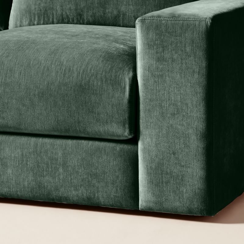 Berkeley 3-Piece L-Shaped Jade Performance Velvet Sectional - image 7 of 10