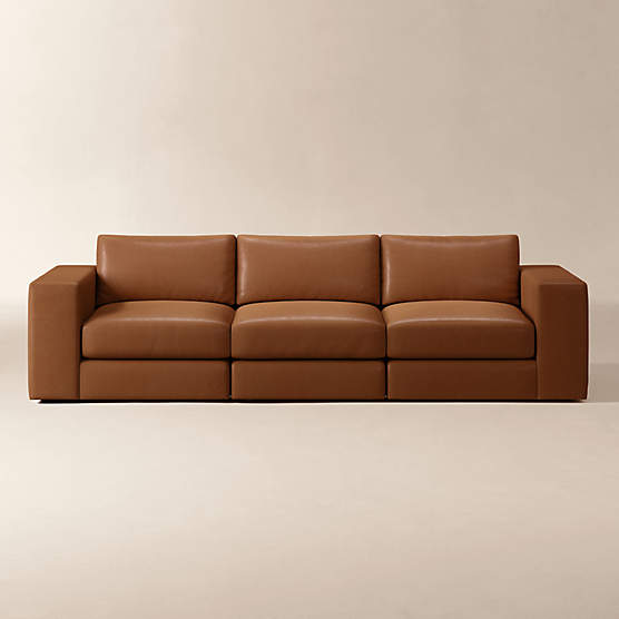 Berkeley 3-Piece Modular Leather Sectional Sofa