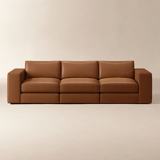 Berkeley 3-Piece Modular Leather Sectional Sofa