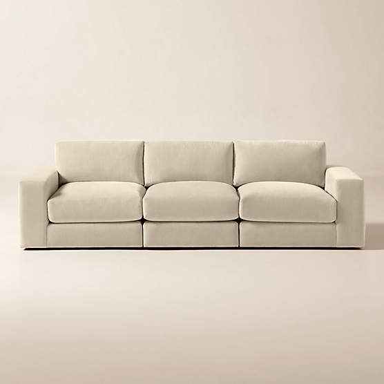 Berkeley 3-Piece Taupe Performance Velvet Sectional Sofa