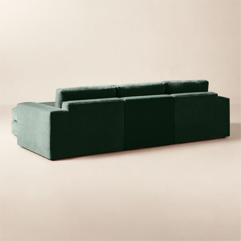Berkeley 4-Piece Jade Performance Velvet Sectional - image 5 of 10