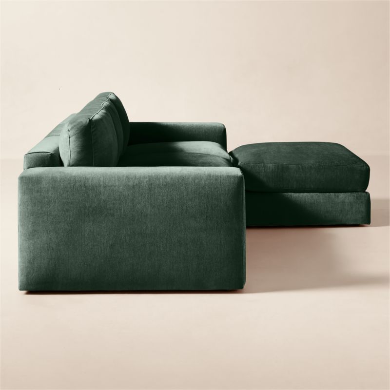 Berkeley 4-Piece Jade Performance Velvet Sectional - image 4 of 10