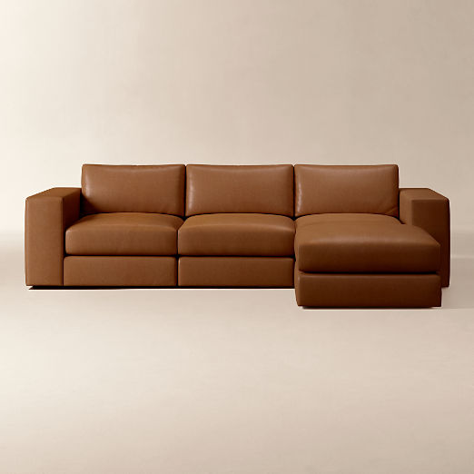 Berkeley 4-Piece Modular Leather Sectional Sofa