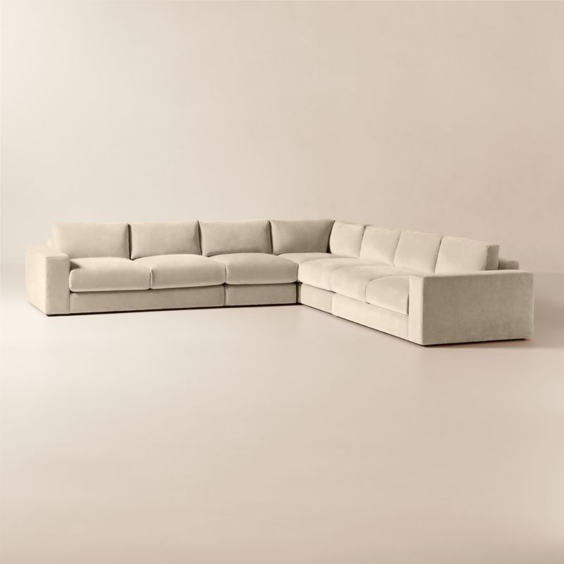 Berkeley 5-Piece L-Shaped Taupe Performance Velvet Sectional - image 2 of 10