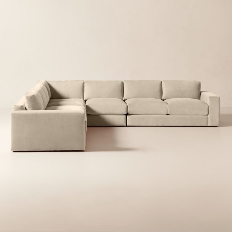 Berkeley 5-Piece L-Shaped Taupe Performance Velvet Sectional - image 3 of 10