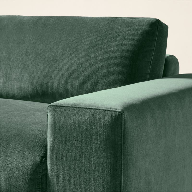 Berkeley 92" Performance Jade Velvet Sofa - image 7 of 9