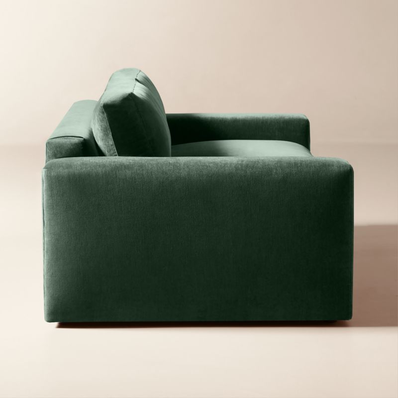 Berkeley 92" Performance Jade Velvet Sofa - image 4 of 9