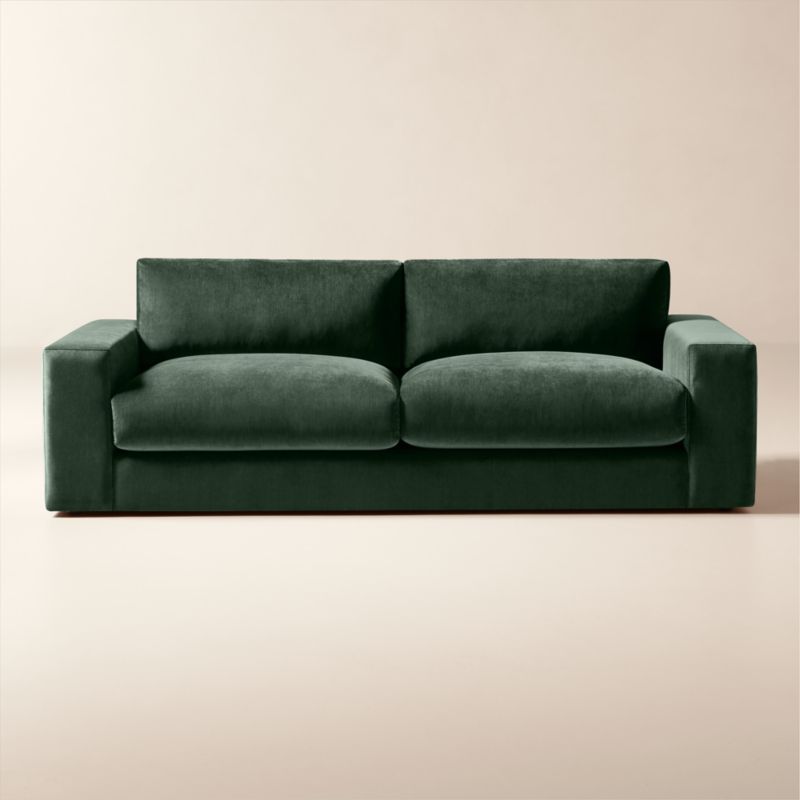 Viewing product image Berkeley 92" Performance Jade Velvet Sofa - image 1 of 9