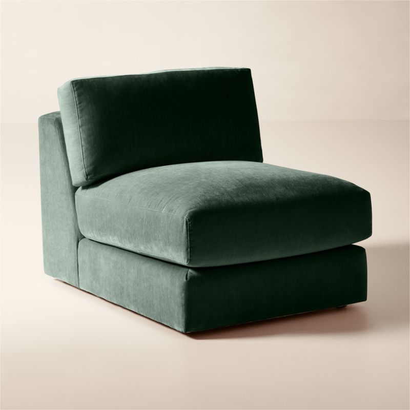 Berkeley Jade Performance Velvet Armless Chair - image 2 of 10