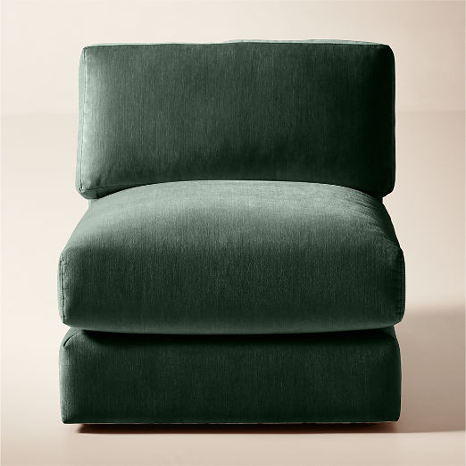 Berkeley Jade Performance Velvet Armless Chair