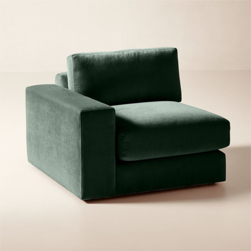 Berkeley Jade Performance Velvet Left-Arm Chair - image 2 of 10