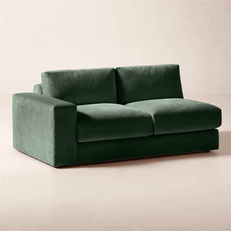 Berkeley Jade Performance Velvet Left-Arm Sofa - image 2 of 10