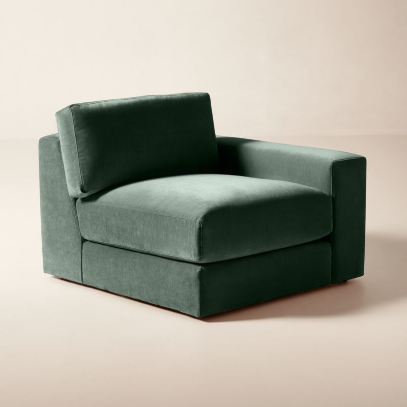 Berkeley Jade Performance Velvet Right-Arm Chair - image 2 of 10