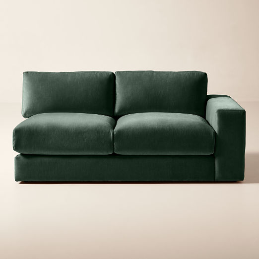 Berkeley Jade Performance Velvet Right-Arm Sofa