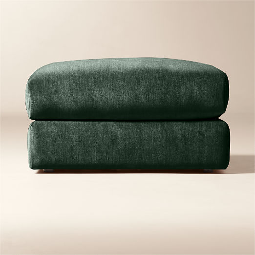 Berkeley Jade Performance Velvet Ottoman