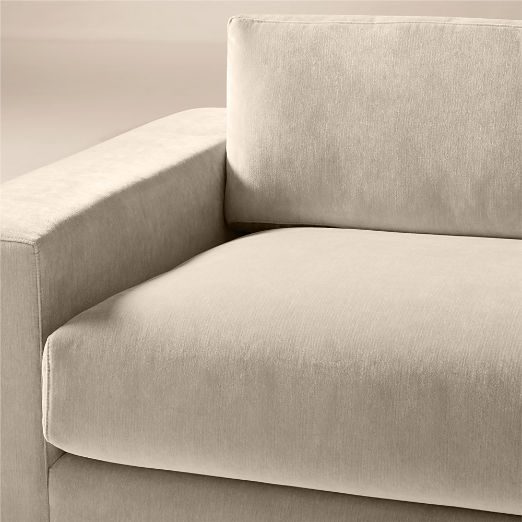 Berkeley Taupe Performance Velvet Sofa (78"-106")