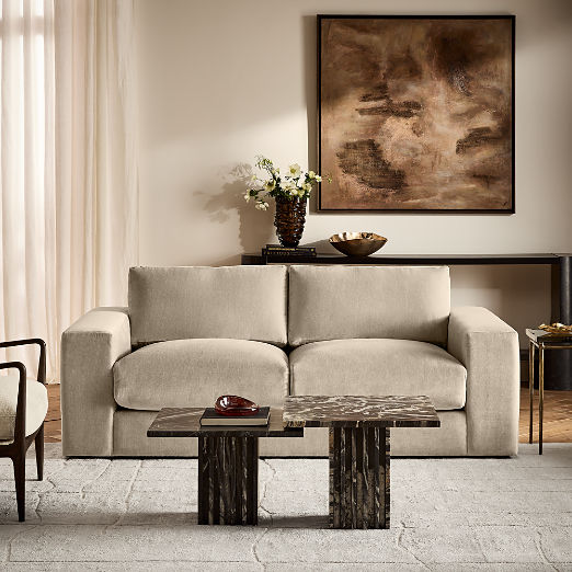Berkeley Taupe Performance Velvet Sofa (78"-106")