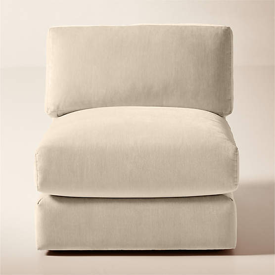 Berkeley Taupe Performance Velvet Armless Chair