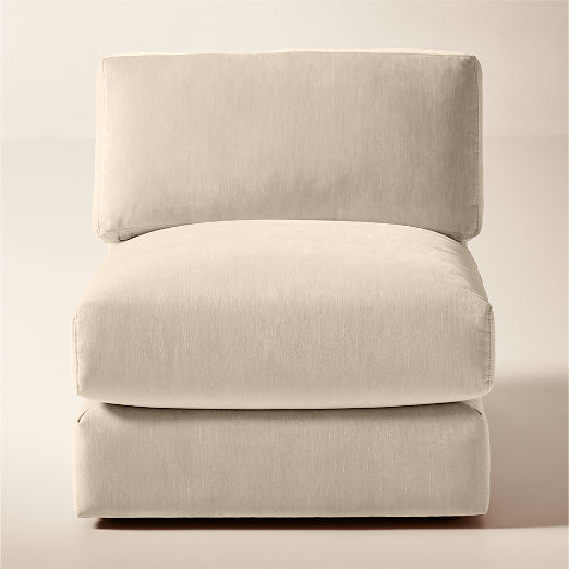 Berkeley Taupe Performance Velvet Armless Chair