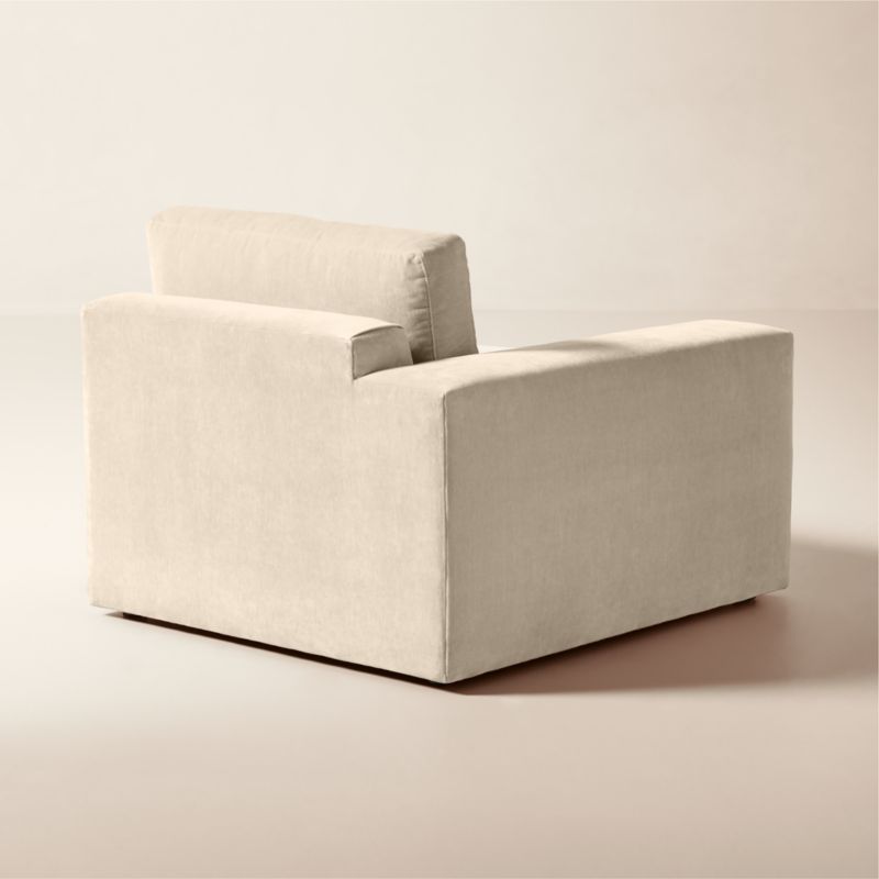 Berkeley Taupe Performance Velvet Left-Arm Chair - image 3 of 7
