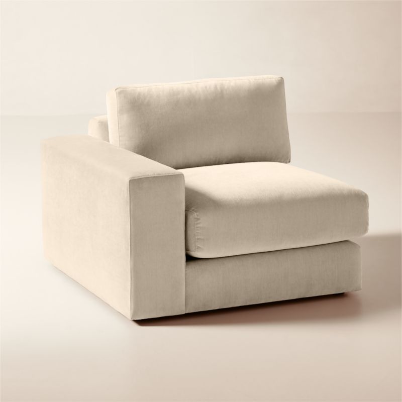 Berkeley Taupe Performance Velvet Left-Arm Chair - image 1 of 7