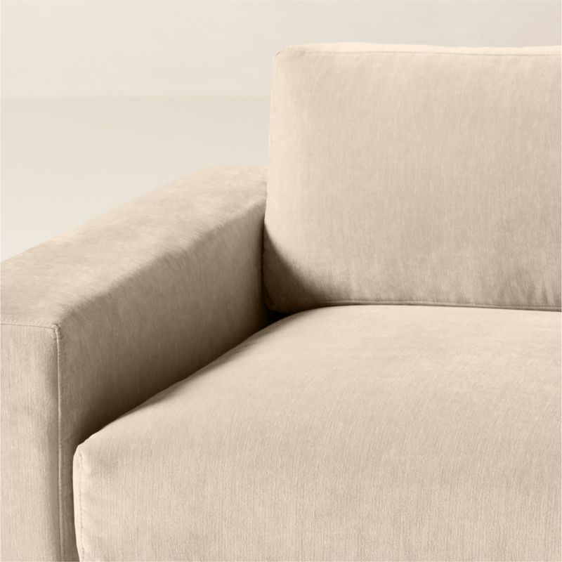 Berkeley Taupe Performance Velvet Left-Arm Chair - image 4 of 7