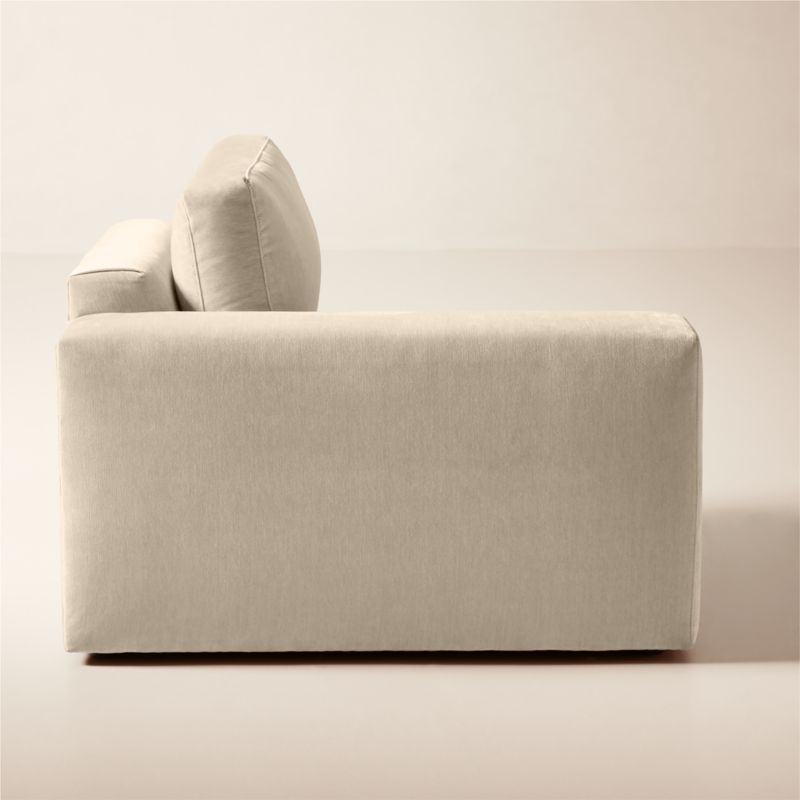 Berkeley Taupe Performance Velvet Left-Arm Chair - image 2 of 7