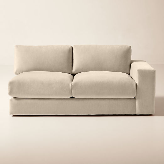 Berkeley Taupe Performance Velvet Right-Arm Sofa