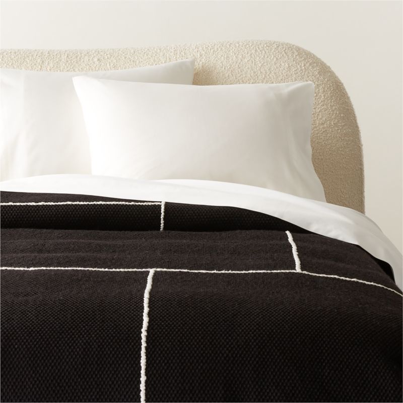 View Berrini Handwoven Black King Bed Blanket details