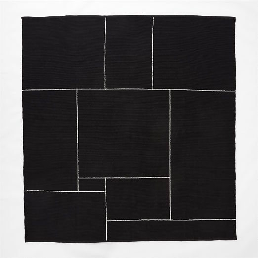 Berrini Handwoven Black Bed Blanket