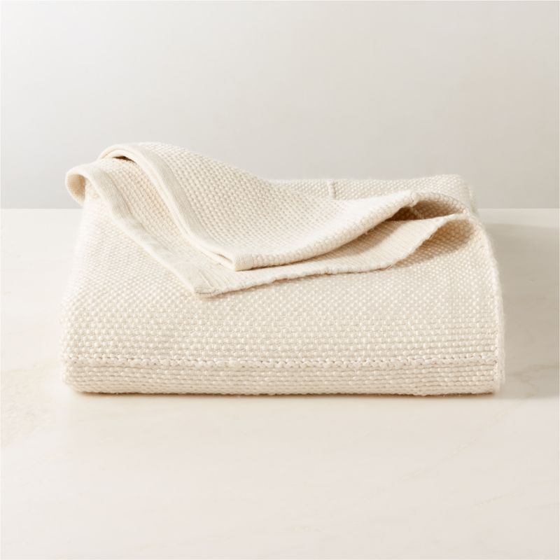 Berrini Handwoven Warm White King Bed Blanket - image 2 of 9