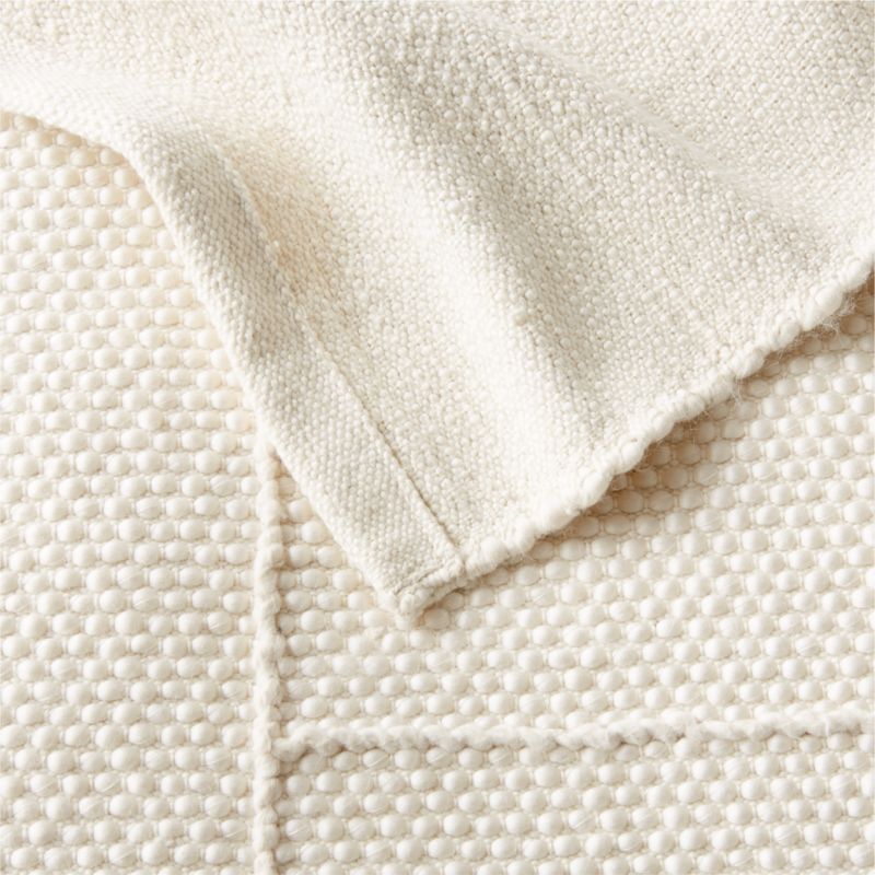 Berrini Handwoven Warm White King Bed Blanket - image 6 of 9