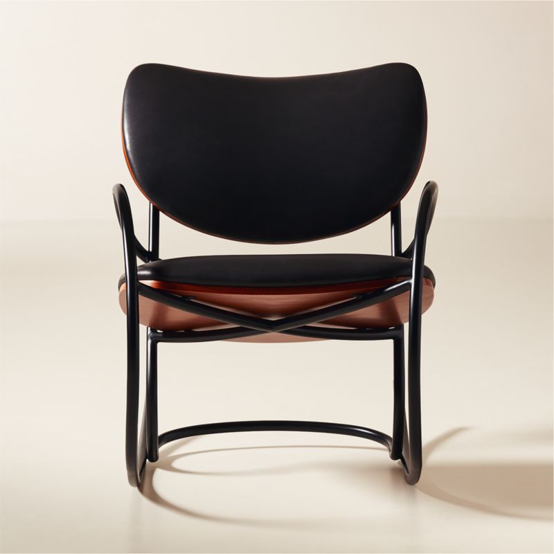 Bese Black Leather Rocking Chair - image 3 of 8