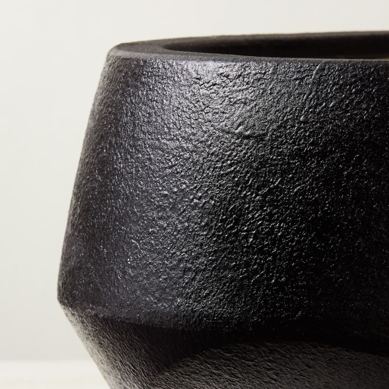 Bethel Black Ceramic Wide Indoor Planter - image 3 of 4