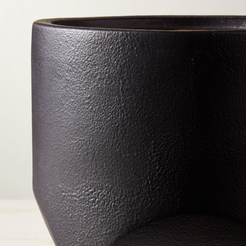 Bethel Black Ceramic Tall Indoor Planter - image 3 of 5