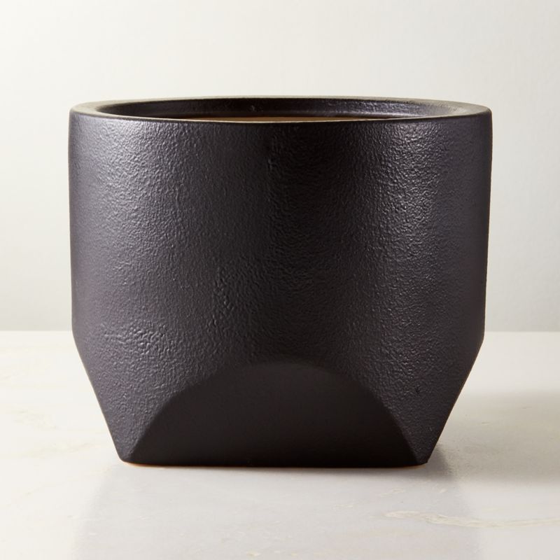 Bethel Black Ceramic Tall Indoor Planter - image 0 of 5